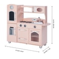 thumbnail image 3 of Little Chef Westchester Retro Wooden Play Kitchen, Pink, 3 of 13
