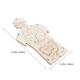 thumbnail image 2 of SHOWERORO 3Pcs Human Body Puzzle Educational Tool Wooden Beige Montessori Design For Kids, 2 of 6