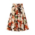 thumbnail image 3 of Gibobby faldas para mujer elegante Vestido de falda larga de playa con cintura elástica plisada de una línea de columpio fluido de verano para mujer(Rojo, Talla única), 3 of 5