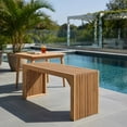 thumbnail image 2 of Hommoo Bamboo Dining Bench, 36" Farmhouse Entryway Bench for Indoor & Outdoor Use, Solid Wood Seating, Natural, 2 of 7