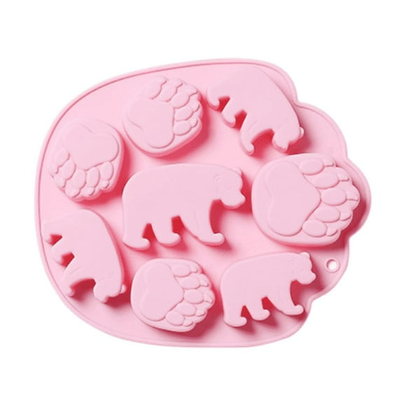 8 Pairs of Silica Gel Ice Lattice Mold Bear Paw Polar Bear