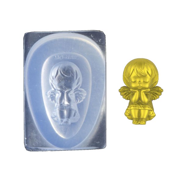 11 Diy hecho a mano red Ángel Rojo barroco Cupido varita mágica joyería de uñas molde de silicona