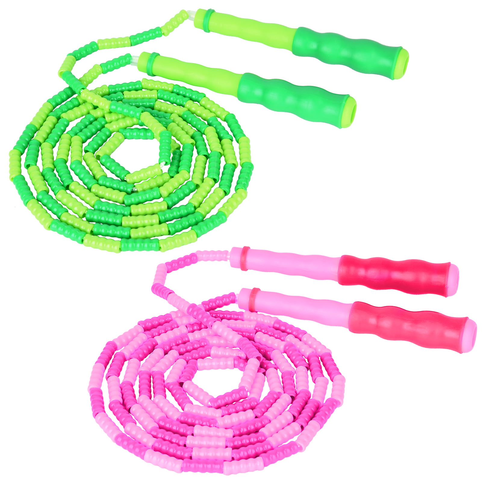 Workout 2Pcs Skipping Rope Adult Kids Soft Beaded Jump Rope for Keeping Fit