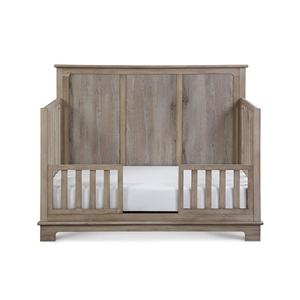 Pemberly Row Modern Traditional Wood Toddler Guard Rail in Natural