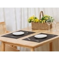 thumbnail image 6 of Unique Bargains Durable Placemats for Dining Table, Resistant Kitchen Place Mats Set of 6 Black Brown 18" x 12", 6 of 6