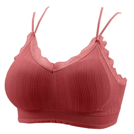 

Akiihool Womens Bras Comfortable One Smooth U Underwire Bra Full Coverage Bra Smoothing T Shirt Bra Max Support Underwire with Bounce Control (Red One Size)