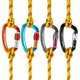 thumbnail image 3 of 25KN Screw Locking Gate Carabiner Heavy Duty D-shape Buckle Pack D-ring Carabiner Climbing Rappelling Canyoning Hammock Locking Clip, 3 of 4