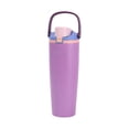 thumbnail image 3 of Botella de agua aislada, ligera, reutilizable, práctica, para deportes, de viaje, para mochileros, oficina y camping. Púrpura, 3 of 8