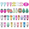 thumbnail image 5 of AAOMASSR 100Pcs No Slip Metal Snap Hair Clips Barrettes for Girls, Hair Clips for Kids Teens Women, Cute Candy Color Cartoon Design Hair Pins(Animals Fruits Crowns Stars), 5 of 6