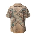thumbnail image 2 of Haiem The World is Hemisphere Men's Casual Shirts Short Sleeve Button Down Shirts Fashion Textured Summer Beach Shirt-Small, 2 of 7