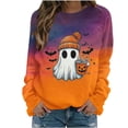 thumbnail image 2 of Halloween Sweatshirts for Women Ghost Long Sleeve Shirt | Halloween Ghost Sweater Halloween Outfits Oversized Spooky Season Pullover Tops, 2 of 6