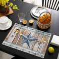 thumbnail image 3 of Texas Star Rustic Placemats Set of 4, Country Blue Berry Brown Wooden Plank Placemats for Dining Table, Place Mats for Kitchen Tabletop, Waterproof Wipeable Dining Table Mats Set, 3 of 9
