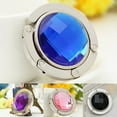 thumbnail image 4 of Ruanlalo Foldable Handbag Purse Hanger Convenient Table Hook Hang Round Rhinestone Holder Royal Blue, 4 of 6