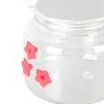 thumbnail image 4 of 2pcs Plastic Jar Bird Feeder Clear Plastic Jar Wild Bird Feeder with Floral Pattern for Garden Decoration, 4 of 5