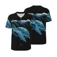 thumbnail image 3 of Daiia Ocean Turtle Mens Baseball Jersey Button Down Shirts Short Sleeve Sports Uniforms-3X-Large, 3 of 9