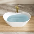 thumbnail image 6 of ANGELES HOME 60" Glossy White Freestanding Acrylic Soaking Bathtub with Advanced Heat Retention & Ergonomic Support, 60-Gallon, 6 of 7