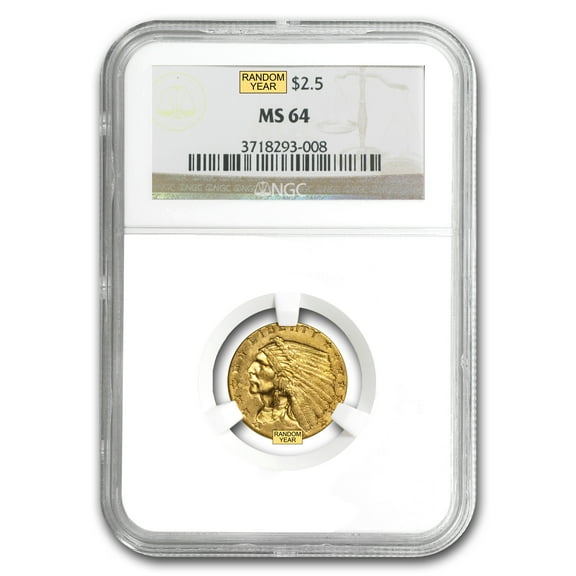 $2.50 Indian Gold Quarter Eagle MS-64 NGC