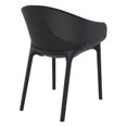 thumbnail image 2 of Compamia Sky Chaise de Salle à Manger de Patio avec Accoudoirs, Noire, 2 of 12