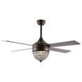 thumbnail image 6 of SAFAVIEH Ceiling Light Fan Crista 3Lt 48" Ceiling Fan Oil Rub Bronze / Clear, 6 of 7