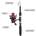 thumbnail image 3 of 6.9ft Telescopic Fishing Rod and Reel Combo Set with Carbon Fiber Pole, Spinning Reel, Lures & Bag for Freshwater Fishing, 3 of 6
