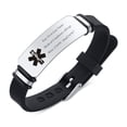 thumbnail image 2 of Personalized Medical Alert Bracelet For Women - Stainless Steel Health ID With Custom Engraving 2 of 9