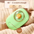 thumbnail image 4 of PATLOLLAV Portable Type-C Rechargeable Hand Warmers,Fast Double-sided Heating Two-Speed Thermostat Adjustable Hand Warmer Winter Gifts for Men, Women，Girl,Green, 4 of 5