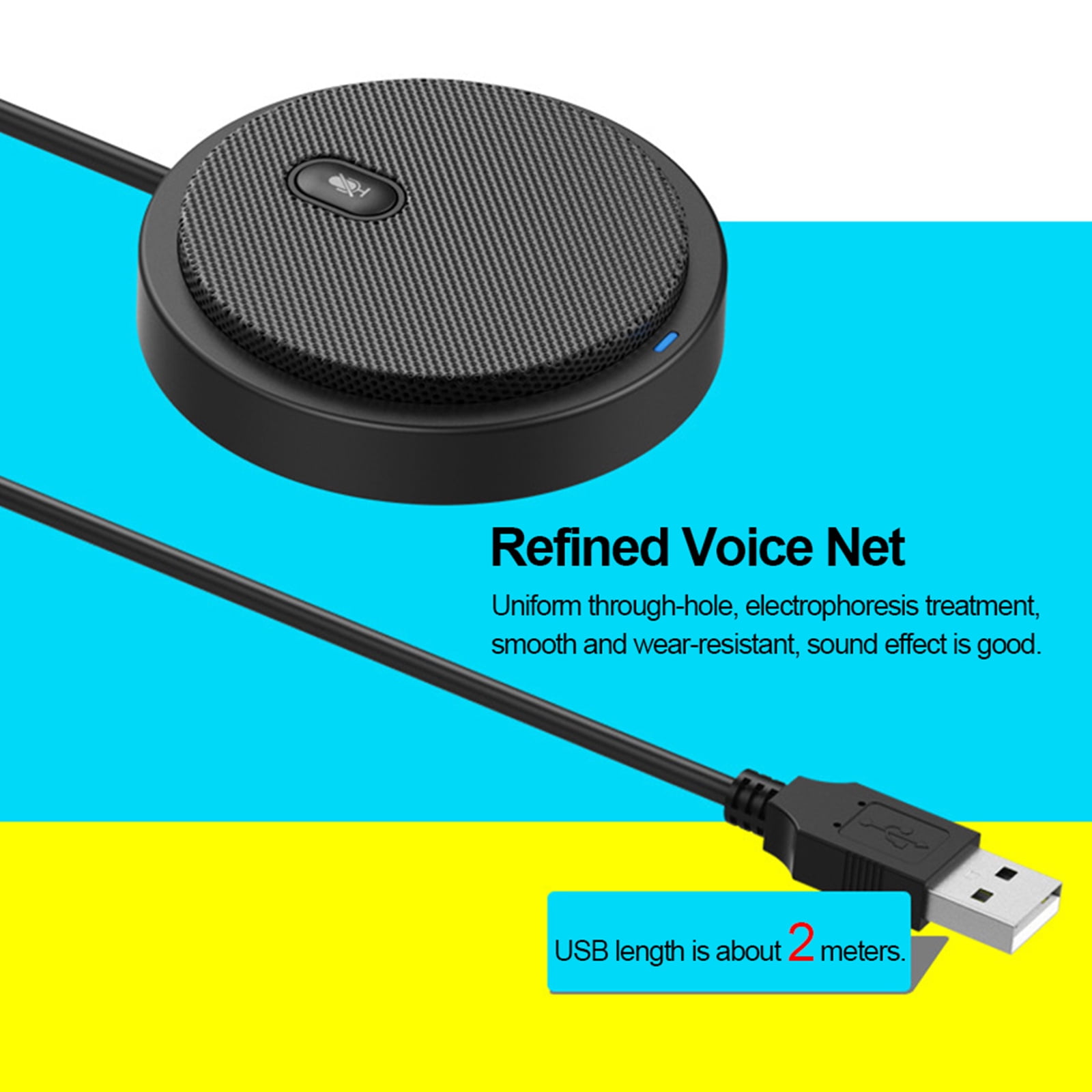 Dcenta Condenser Microphone Mic for Meeting Business PC Laptop Voice Chat Video Games Live Broadcast Sound Pick-up