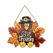 AOOOWER Elegant Turkey Door Hanger Sign for Thanksgiving Gatherings Seasonal Home Decoration Festival Hanging Accessories