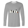 thumbnail image 4 of Halloween Tops for Men Crew Neck Ghost Printed Long Sleeve Trendy Loose Festival Pullover Top Gray 01 XXXL, 4 of 4