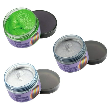 Hair Wax 3 Colors Kit Temporary Hair Coloring Styling Cream Mud
