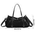 thumbnail image 3 of Elegant Women PU Leather Shoulder Bag Adjustable Strap Casual Crossbody Purse Motorcycle Styles Bags for Various Occasion, 3 of 9