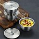 thumbnail image 2 of 304 Stainless Steel Rice Bowl Set with Lids - 4pcs Thickened Anti-Scald Soup Bowls Kitchen Tableware, 2 of 5