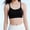 Black, variant on Girls Sports Training Bra Kids Seamless Cotton Spaghetti Strap Dance Yoga Bralettes Crop Tops Everyday Bra, 9-15 Years
