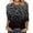 Silver, variant on PMVFHDE Womens Tops Three-Quarter Length Sleeve Round Neck Printed Tunic Blouse with Shine
