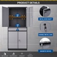 thumbnail image 6 of Fesbos Metal Garage Storage Cabinet with Locking Doors and Adjustable Shelves, Tool Storage Cabinet with 1 Drawer - 71" Steel Locking Cabinet for Garage, Warehouse, 6 of 7