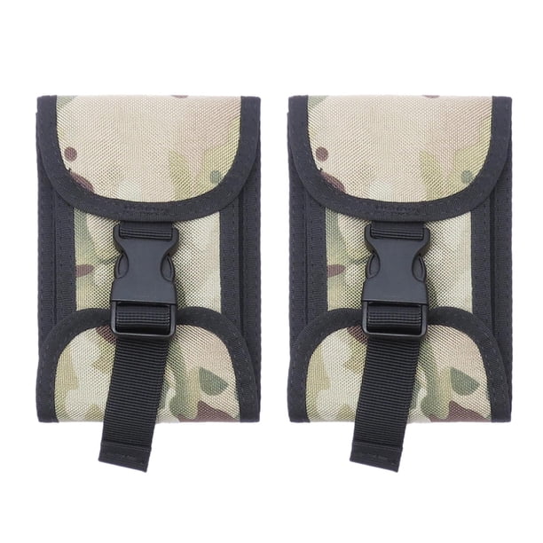 Par de bolsillos de nailon Macarena para pesas bolsa de soporte de buceo Camuflaje amarillo