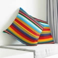 thumbnail image 3 of Mexican Stripes Pillow Covers 20x20 Inch Decorative Throw Pillow Cover, Ethnic Horizontal Lines Tribal Geometric Art Sofa Pillowcases Accent Cushion Case Home Decor Bedroom Living Room, 3 of 6