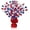 250th Red White & Blue With Red Base, variant on PMU 250th Anniversary Bursting Star Metallic Foil Spray Centerpiece Red White & Blue Patriotic Balloon Weights w/ Blue Base 4th of July Decorations and Independence Day Decoration 15in / 7.34cm