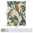 thumbnail image 4 of Shiartex  Lightweight Tropical Plant Parrot Flannel Blanket Throw Blanket White, 4 of 6