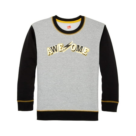 Graphic Fleece Colorblocked Crew Neck Sweatshirt (Little Boys & Big Boys)
