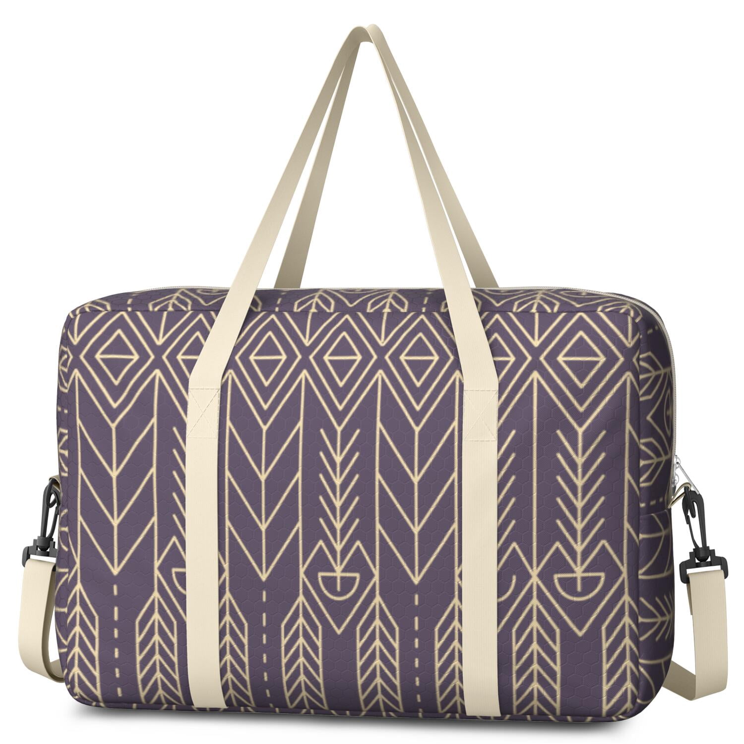For Spirit Airlines Personal Item Bag 18x14x8 Inch, Boho Floral Weekender Travel Bag, Foldable Travel Duffel Bag Underseat Carry on Bag with Luggage Sleeve for Women and Men 30L