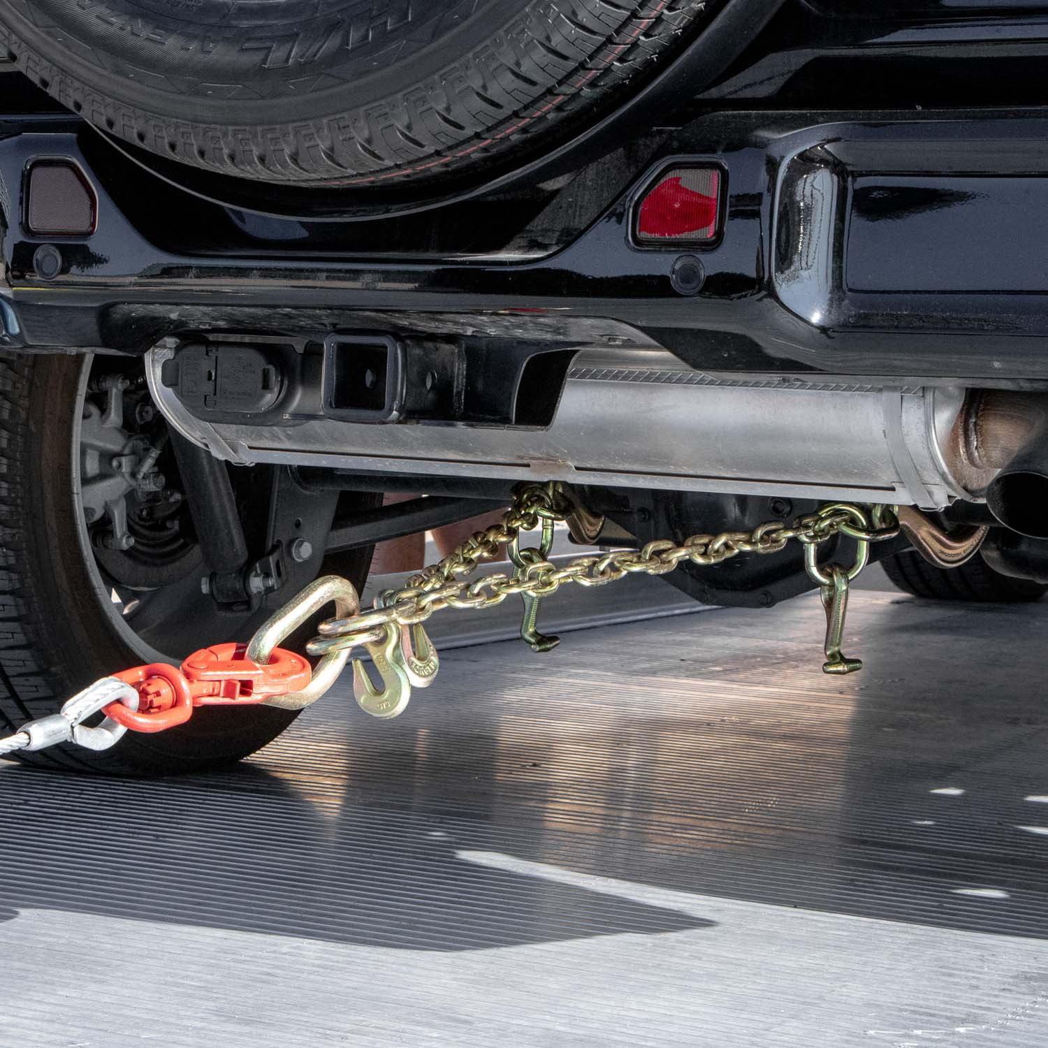 VULCAN Towing Chain Bridle - 8 inch J Hooks - Alloy T Hooks - G70 Chain - 40 inches - 4700 Lbs SWL