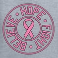 thumbnail image 6 of Wild Bobby Believe Hope Awareness Breast Cancer Awareness Women Graphic Long Sleeve T-Shirt, Heather Grey, X-Large, 6 of 6