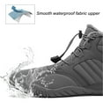 thumbnail image 3 of Mens Barefoot Snow Boots Winter Warm Fur Lined Hiking Boots Minimalist Waterproof Non-slip Cotton Shoes Gray 11.5 US, 3 of 7