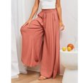 thumbnail image 5 of SOMER Pants for Women Flowy Dressy Casual Elastic High Waist Wide Leg Palazzo Pants with Pocket, 5 of 7
