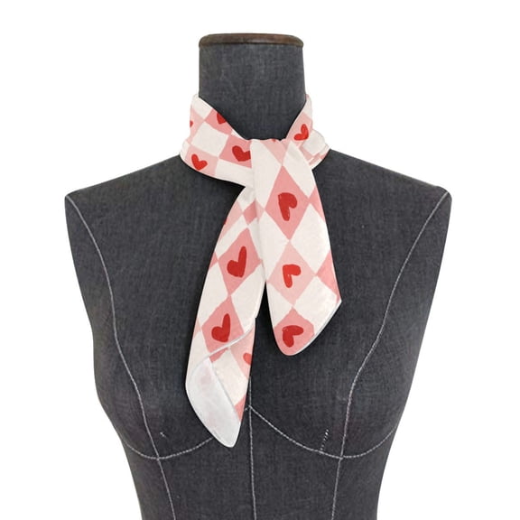 Square Scarf 24x24 Inch Love in Every Square Silky Satin Sun Protection Neck Scarf for Women Multi-Purpose Head Wrap Bandana for Hair Bag Decoration
