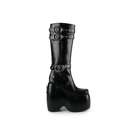 

Buckle Women s Knee High Riding Chunky Platform Boots