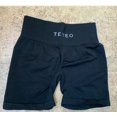 thumbnail image 1 of Women's Quick-Dry Slim Fit Mid-Rise Yoga Shorts in Peach, Nylon Spandex Blend, 1 of 10