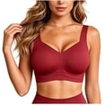 thumbnail image 6 of Mifsaly Womens Wireless Sports Bra with V Neck Wide Shoulder Straps Smooth Molded Cups and Longline Underband Comfortable Active Bralette for Yoga Fitness and Daily, 6 of 7
