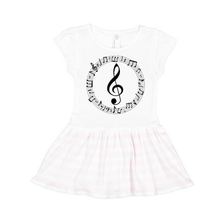 

Inktastic Music Director Treble Clef Musician Gift Toddler Girl Dress